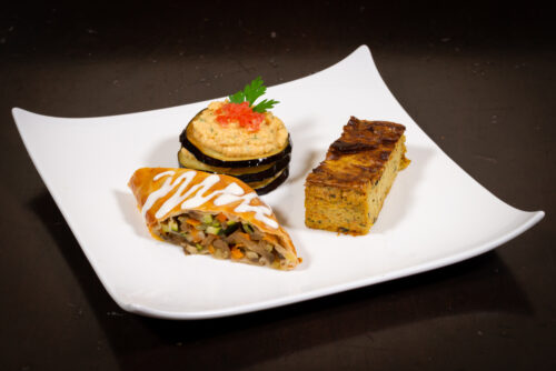 Misto verdure: strudel, millefoglie e flan